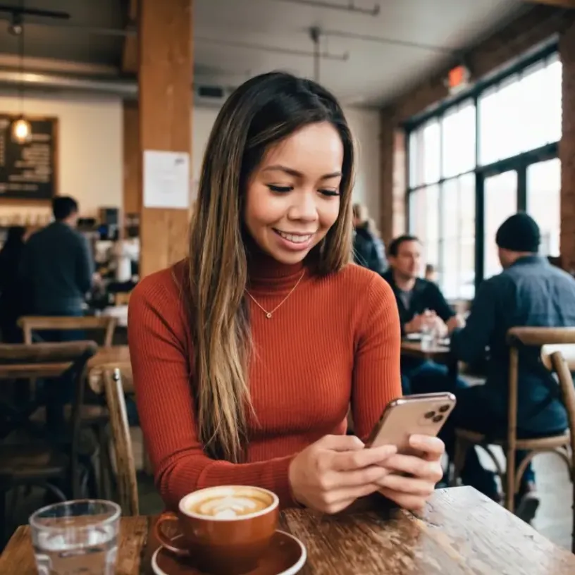 Commerçante souriante accueillant ses clients